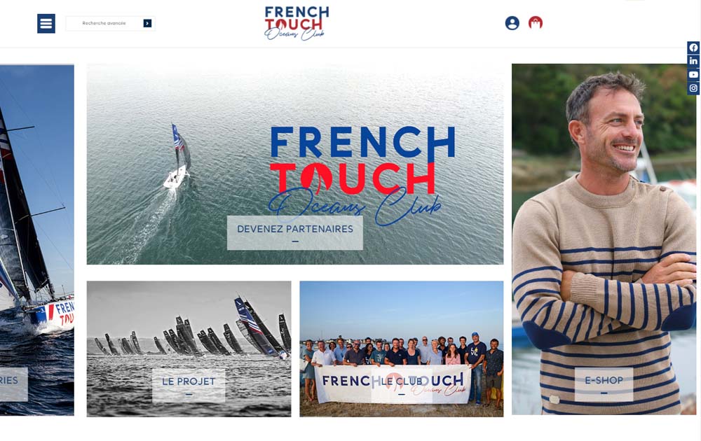 Référence client - Réalisation site internet Shop Application - French Touch Oceans Club